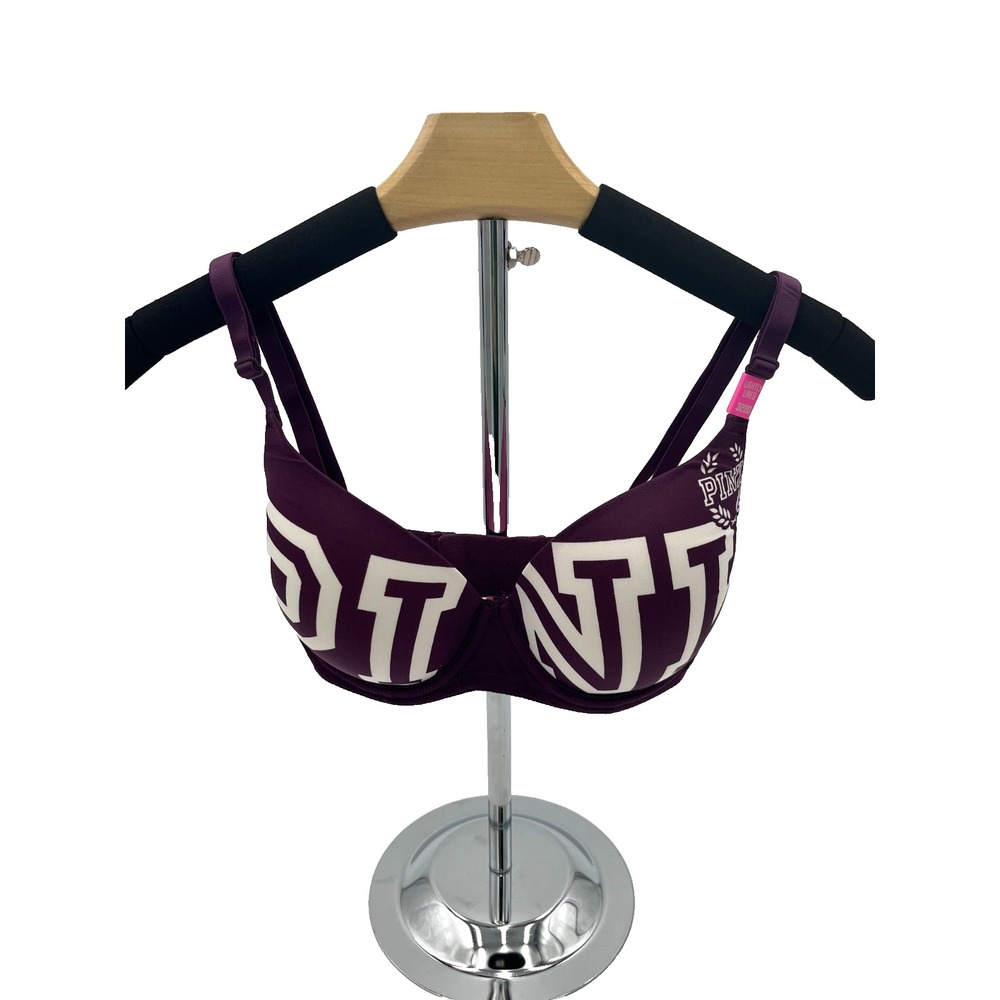 Victoria's Secret Pink Bra Wear Everywhere Lightly Lined 11046091 32DD Purple‎